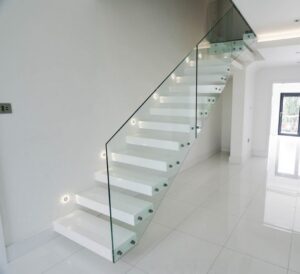 staircase glass fixing in dubai